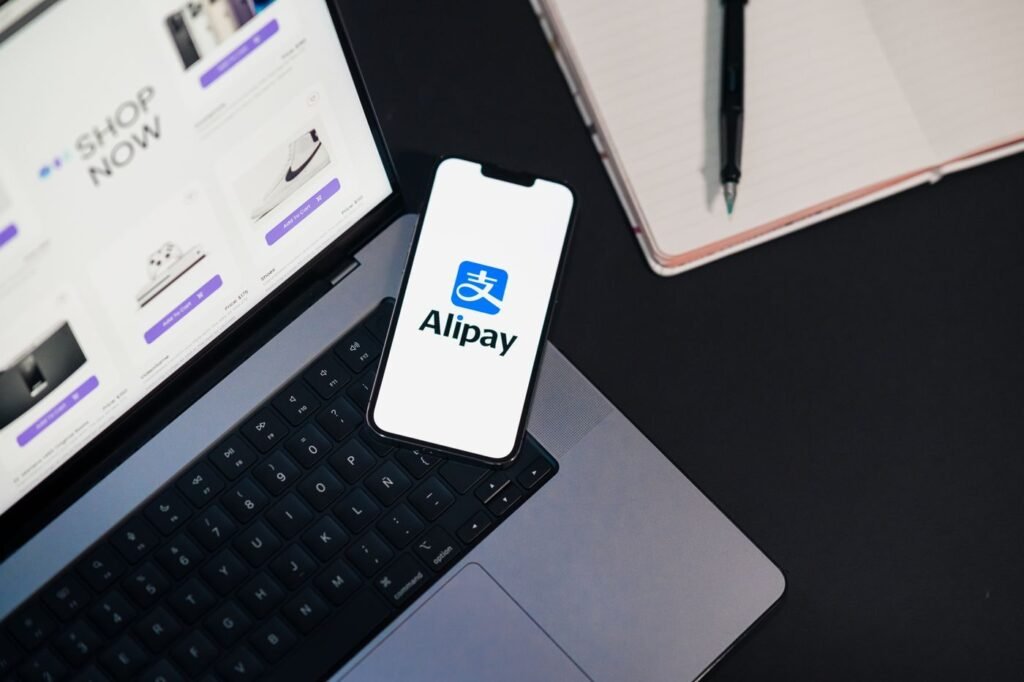 Super-app payment and shopping features open on a smartphone