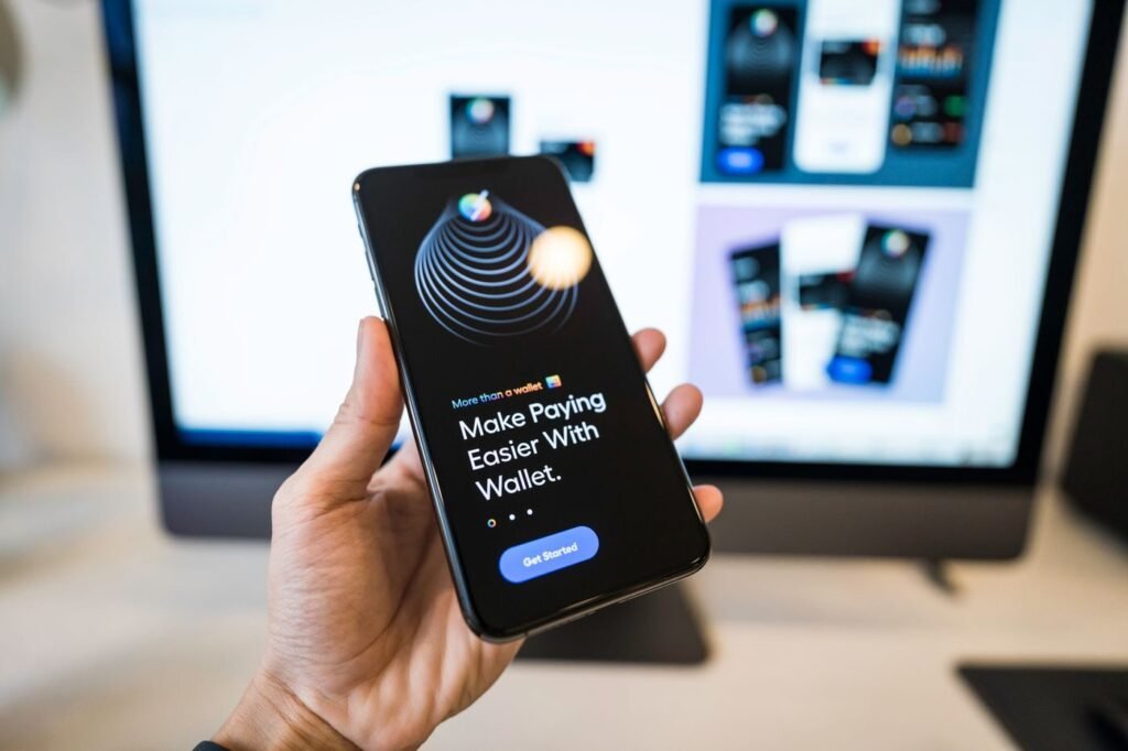 Digital wallet application open on a smartphone