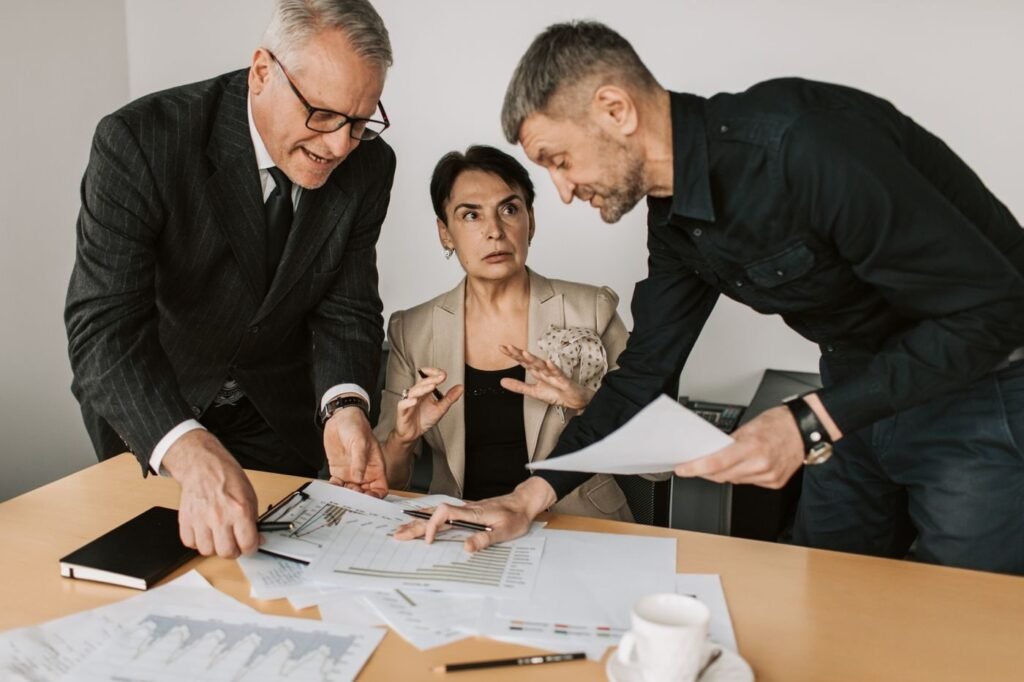 Team reviewing eCommerce performance in an office meeting