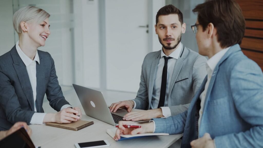 Business team meeting in a modern office