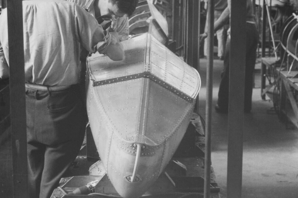 Craftspeople assembling in a workshop