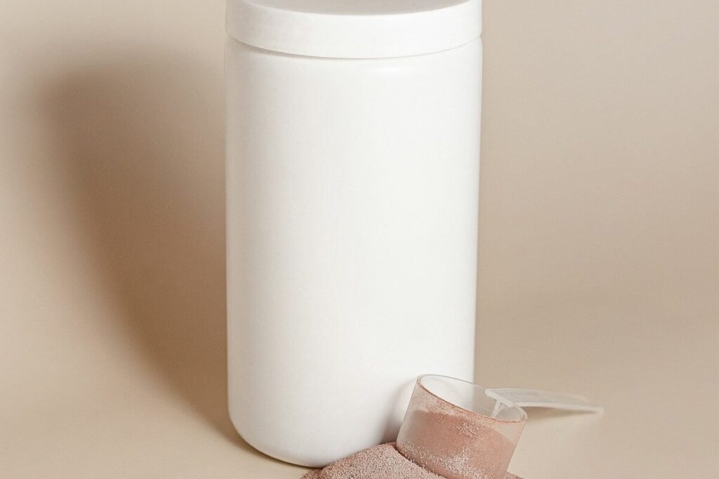 A cylindrical supplement container