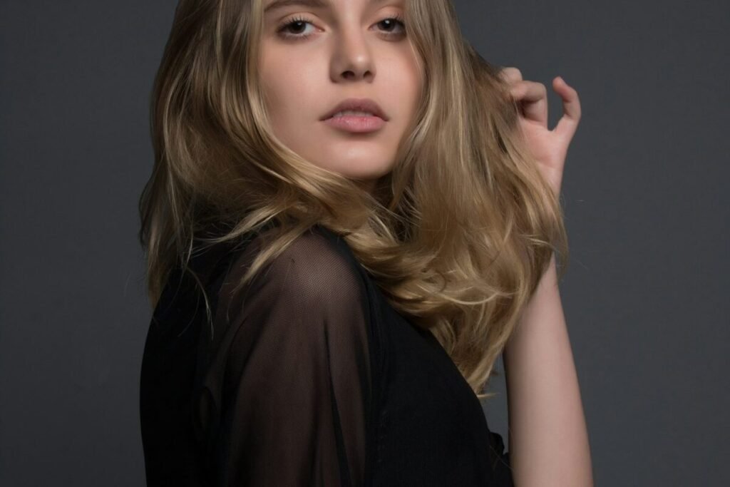 A studio portrait for a fashion range