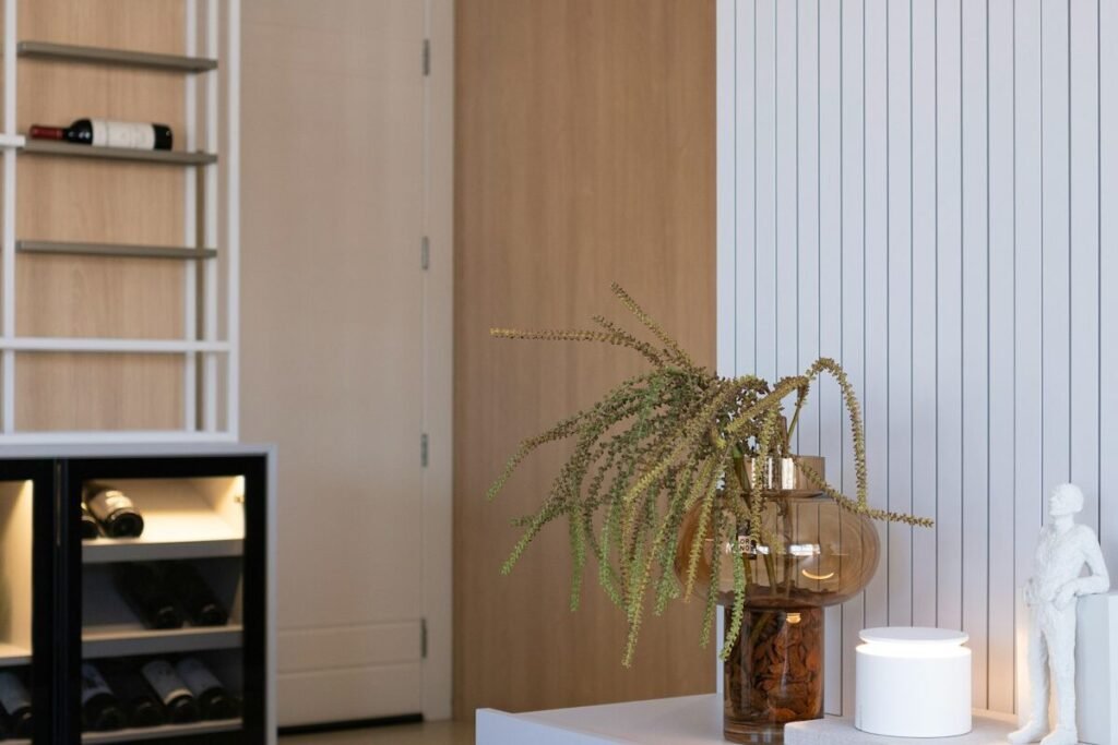 A styled interior detail