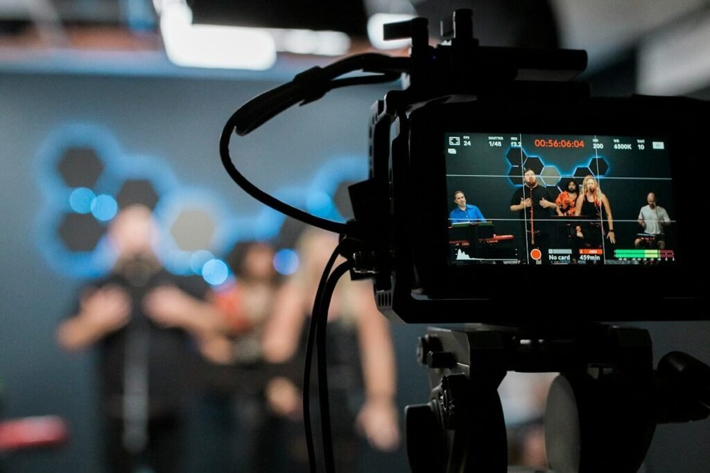 A camera capturing a live scene