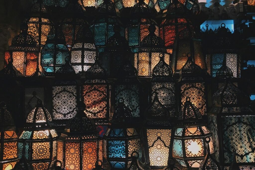 Decorative lanterns for a seasonal campaign