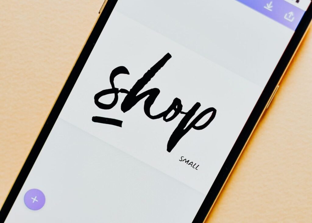 Close-up of a mobile phone used for online shopping