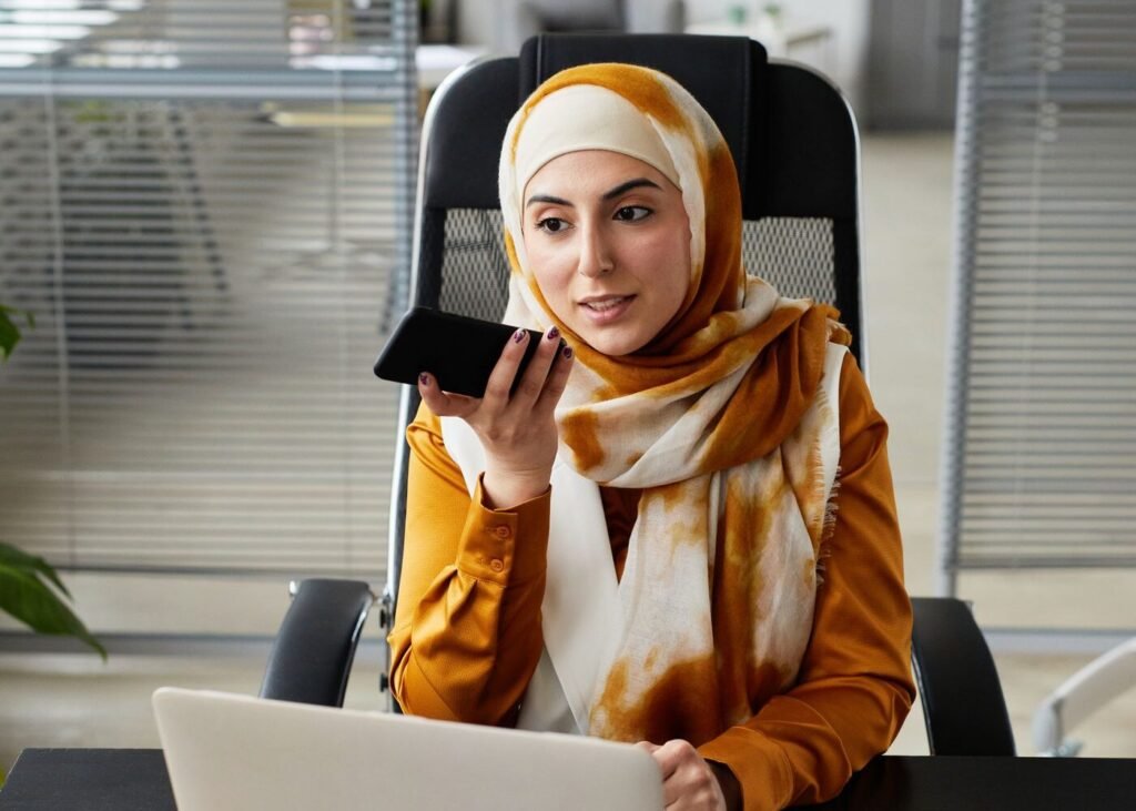 Shopper holding a smartphone while browsing online
