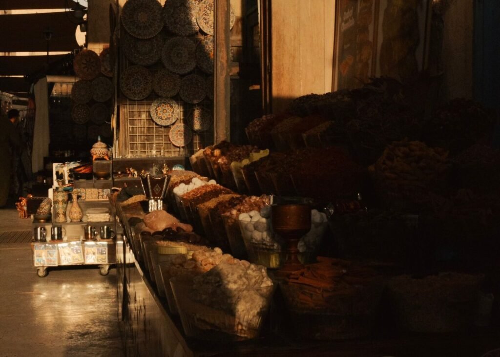 Traditional spice market in the old town of Dubai