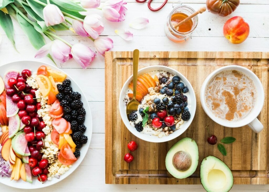 A daily breakfast bowl and coffee laid out as part of a routine