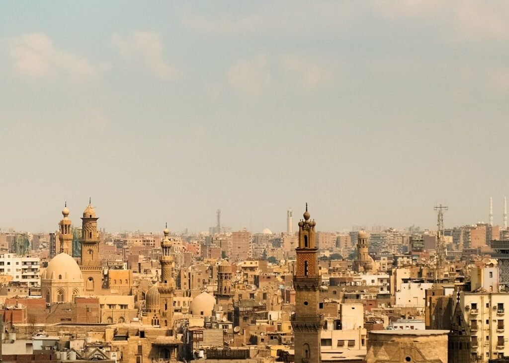 Aerial view of the historic Cairo skyline