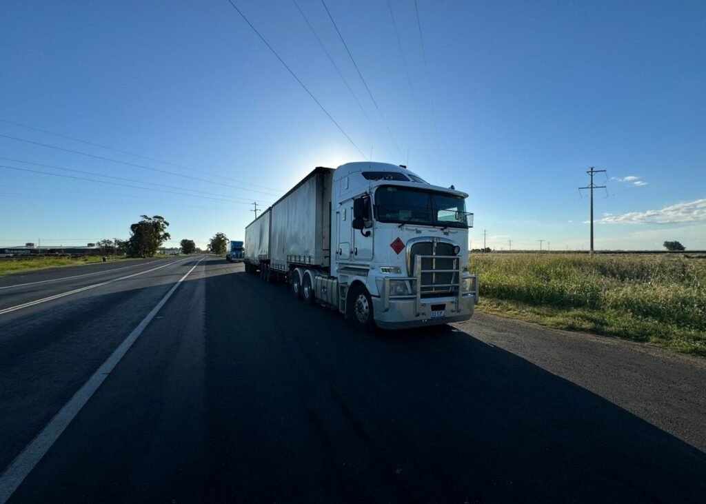 Semi truck on an open highway serving regional demand across the United States